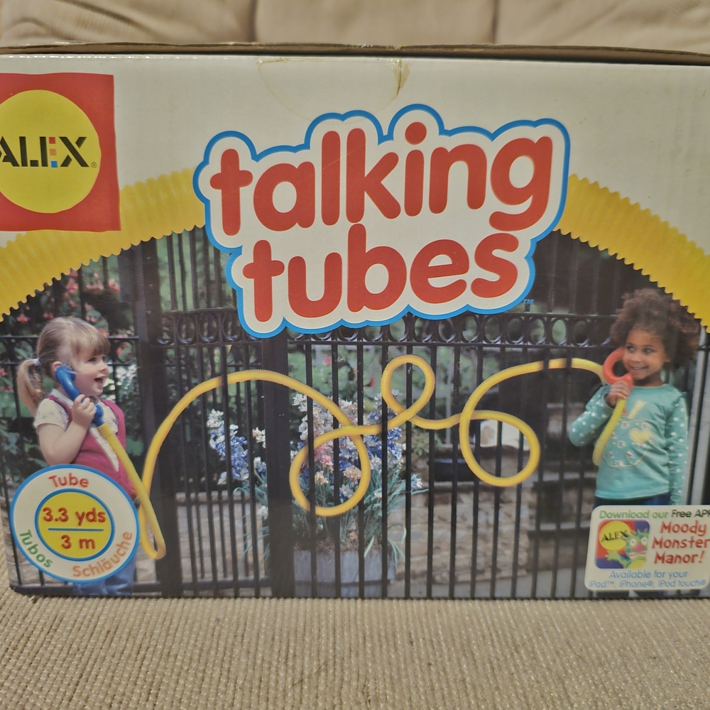 Vintage Talking Tubes- Telephone - Colorful Kids Communication Toy - Picture 4 of 5